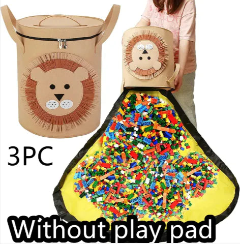 2-in-1 Felt Toy Storage Bag & Play Mat