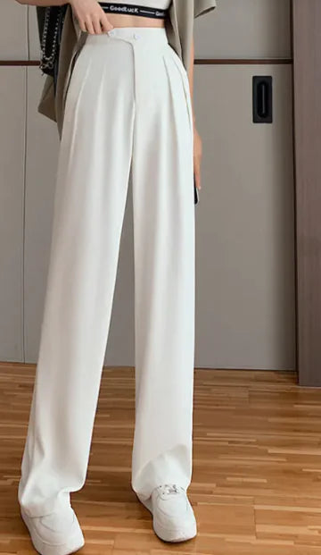 Load image into Gallery viewer, Women&#39;s Loose Casual High Waist Wide Leg Suit Pants
