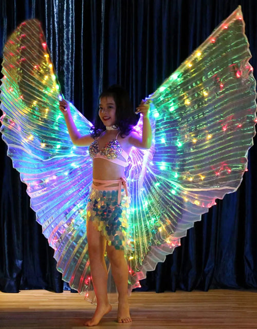 Load image into Gallery viewer, Kids LED Colorful Butterflies Wings With Telescopic Stick
