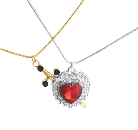 Heart-shaped Pendant Diamond-embedded Love Necklace