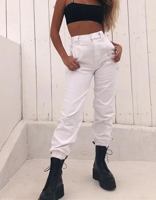 Load image into Gallery viewer, High Waist White Trousers
