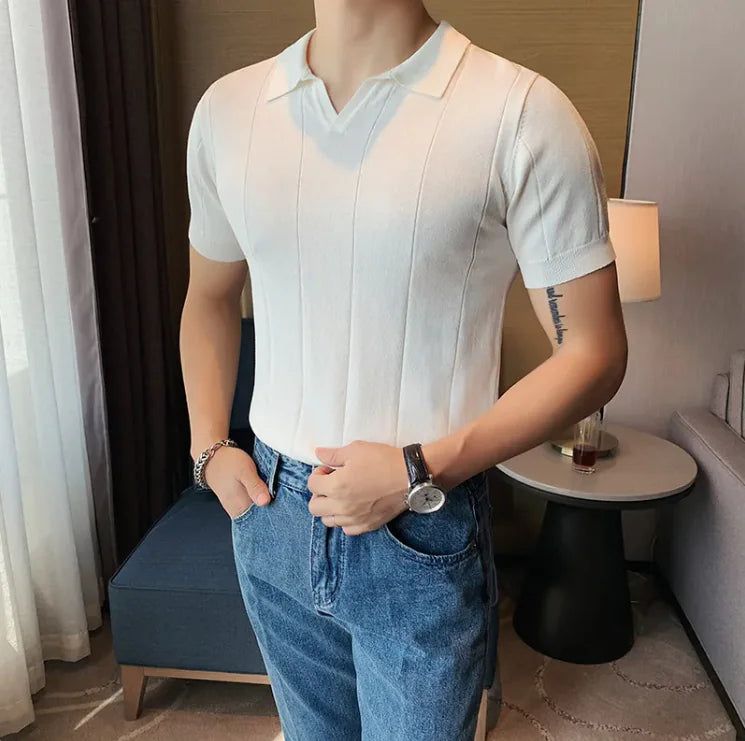 Trendy Striped Short Sleeve T-Shirt