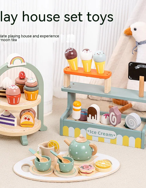 Load image into Gallery viewer, Kids Wooden Tea Party Playset
