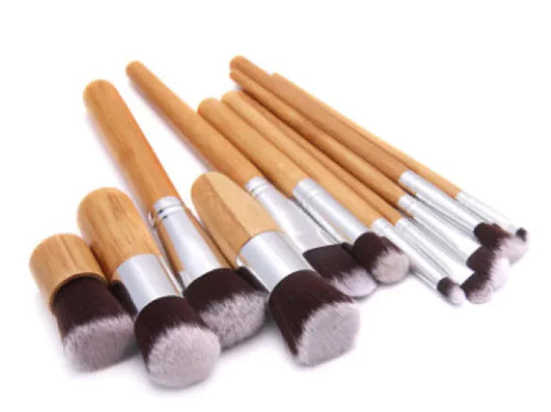 Load image into Gallery viewer, 11 bamboo handles makeup brush
