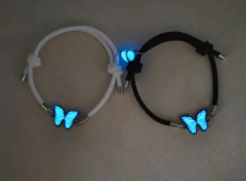 Load image into Gallery viewer, Blue Luminous Smart Butterfly Necklace
