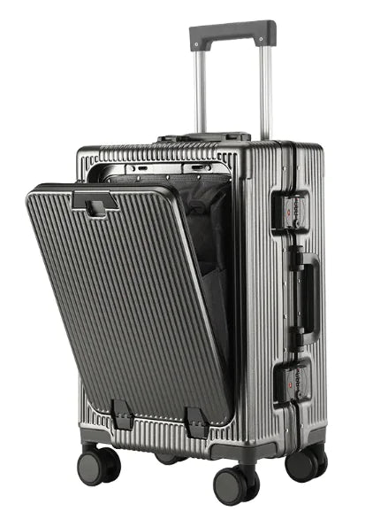 Load image into Gallery viewer, Trolley Aluminum Frame Large Capacity Front Opening Luggage
