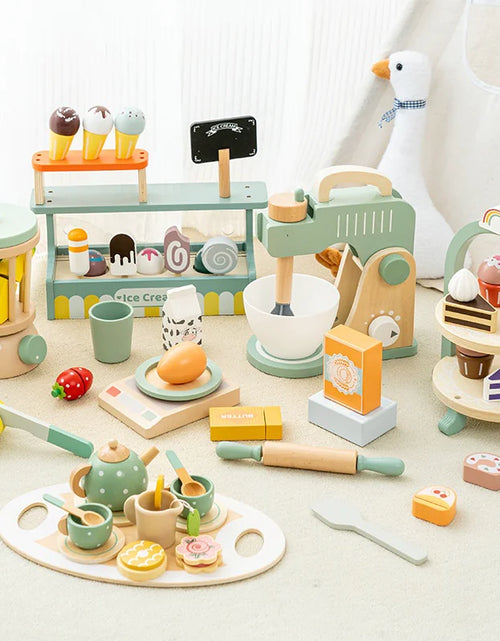 Load image into Gallery viewer, Kids Wooden Tea Party Playset
