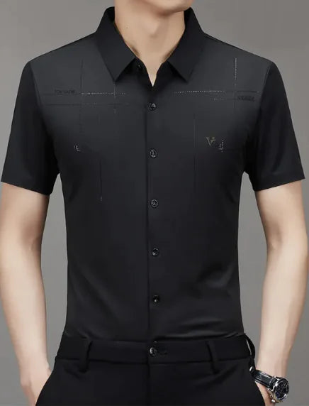 Load image into Gallery viewer, Summer New Men&#39;s Short-sleeved Shirt Seamless Business Shirt
