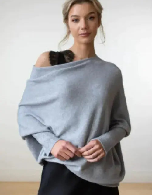 Load image into Gallery viewer, Off One Side Shoulder Knitted Sweater
