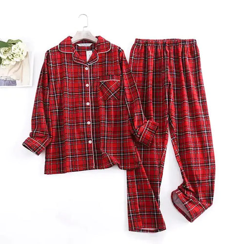 Load image into Gallery viewer, Cotton Flannel Women&#39;s Pajamas Sets
