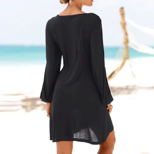 Load image into Gallery viewer, Summer Hollow Out Sleeve Mini Dress
