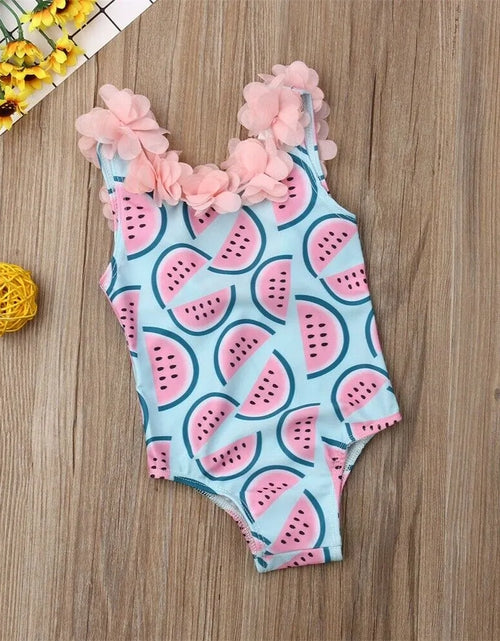 Load image into Gallery viewer, Toddler Baby Girls Watermelon One-Piece Swimsuit
