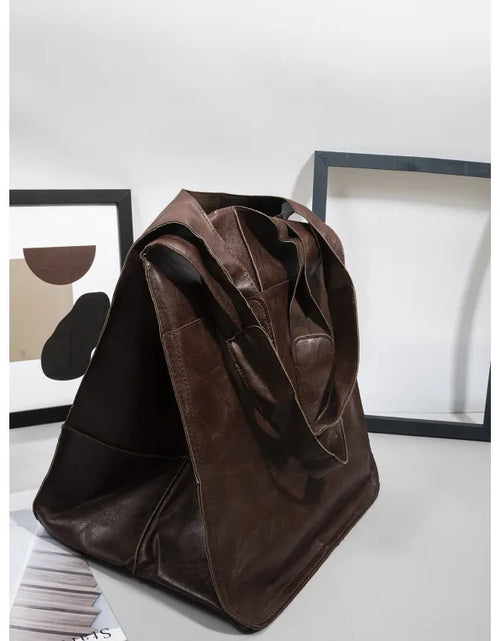 Load image into Gallery viewer, Soft Leather Large Capacity Shoulder Hand-held Tote Bag
