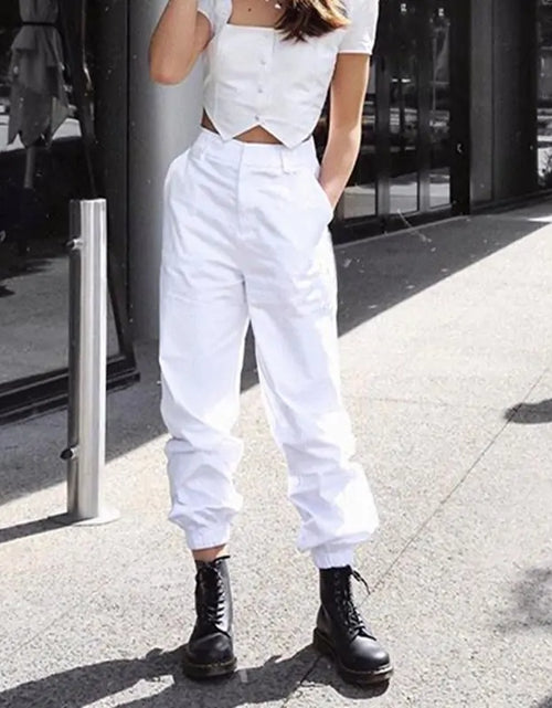 Load image into Gallery viewer, High Waist White Trousers
