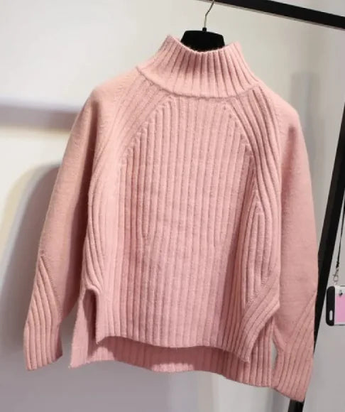 Turtleneck Pullover Long-Sleeved Sweater