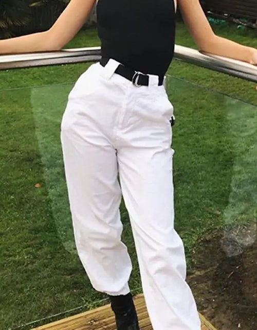 Load image into Gallery viewer, High Waist White Trousers
