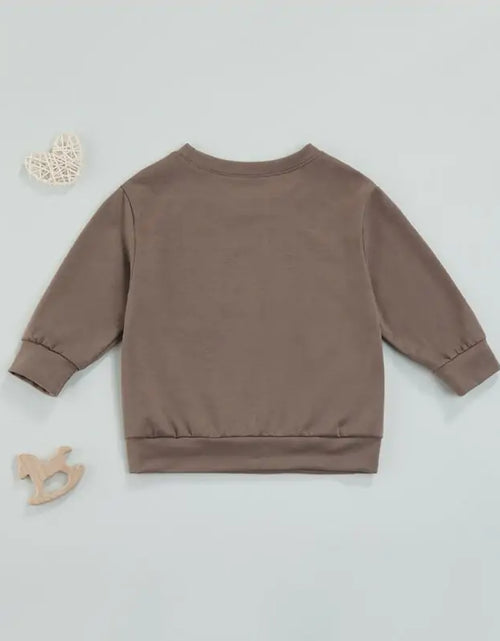 Load image into Gallery viewer, Toddler Solid Letter Print  Pullover
