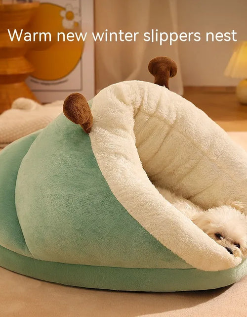 Load image into Gallery viewer, Pet Bed Winter Cat Dog Slippers Small Nest
