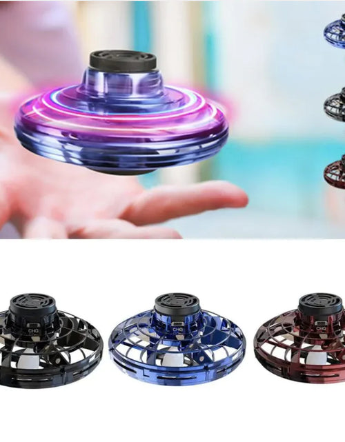 Load image into Gallery viewer, Mini LED UFO Spinner Drone - Fingertip Gyro Decompression Toy for Kids
