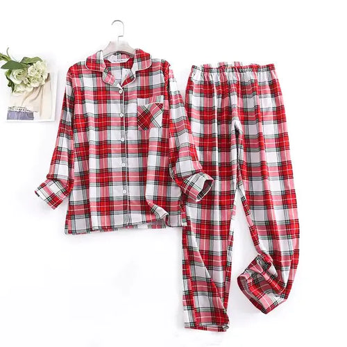 Load image into Gallery viewer, Cotton Flannel Women&#39;s Pajamas Sets
