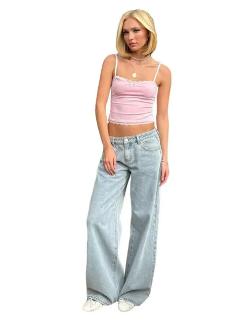 Load image into Gallery viewer, Women&#39;s Low Waist Straight Wide Leg All-matching Jeans
