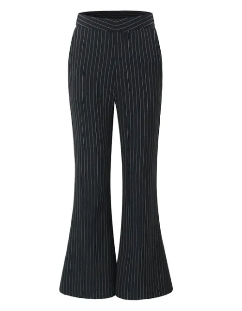 Load image into Gallery viewer, Retro Striped Vest &amp; Bell-Bottom Pants Three-Piece Suit
