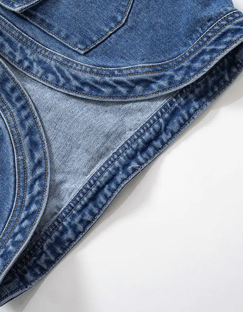 Load image into Gallery viewer, Cropped Denim Jacket Women
