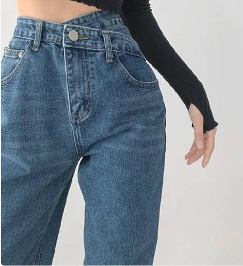 Load image into Gallery viewer, Windy High-waisted Jeans Look Thin And Straight
