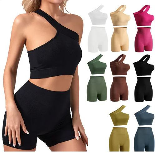 Load image into Gallery viewer, Women&#39;s Sports Fitness Shockproof Off-shoulder Suit
