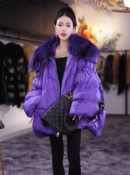 All Matching Fur Collar Jacket for Woman