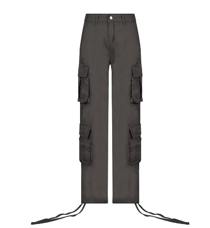 Load image into Gallery viewer, Cargo Solid Baggy Pants
