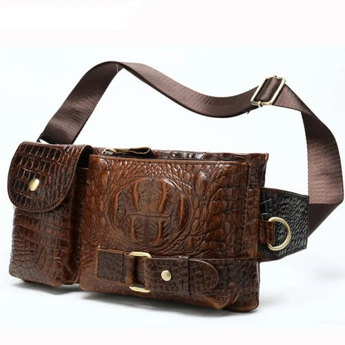 Load image into Gallery viewer, Men&#39;s Waist Genuine Leather Bag
