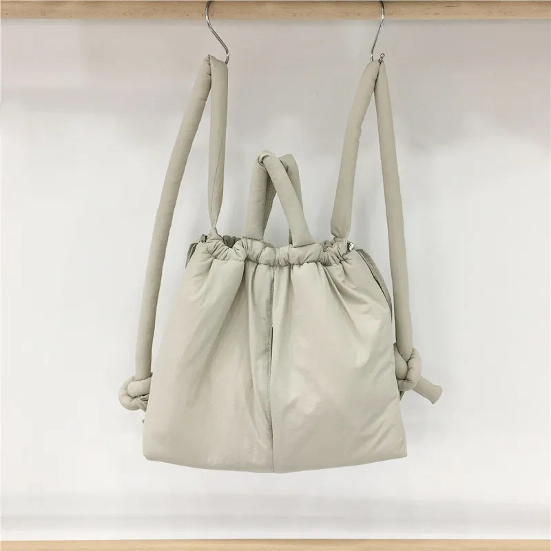 Large Capacity Clip Cotton Jacket Shoulder Tote Bag