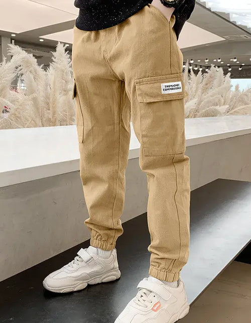 Load image into Gallery viewer, Boys Cargo Pants Spring Autumn
