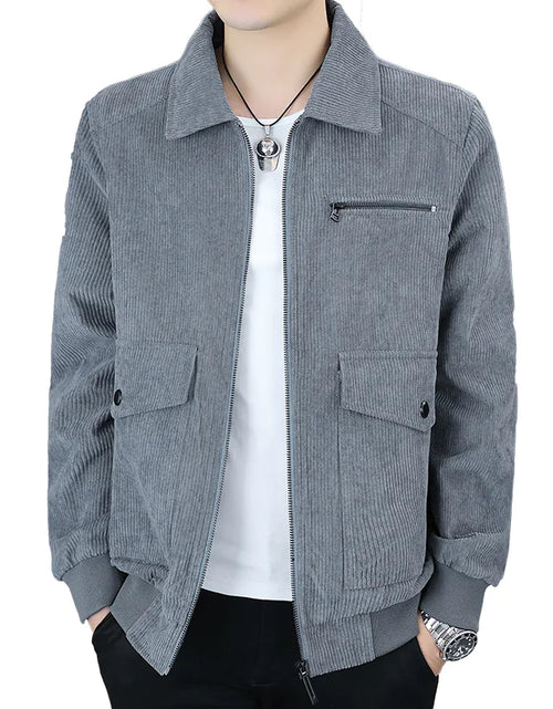 Load image into Gallery viewer, Men&#39;s Double Pocket Corduroy Jacket
