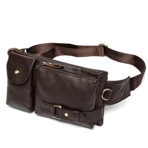 Load image into Gallery viewer, Men&#39;s Waist Genuine Leather Bag
