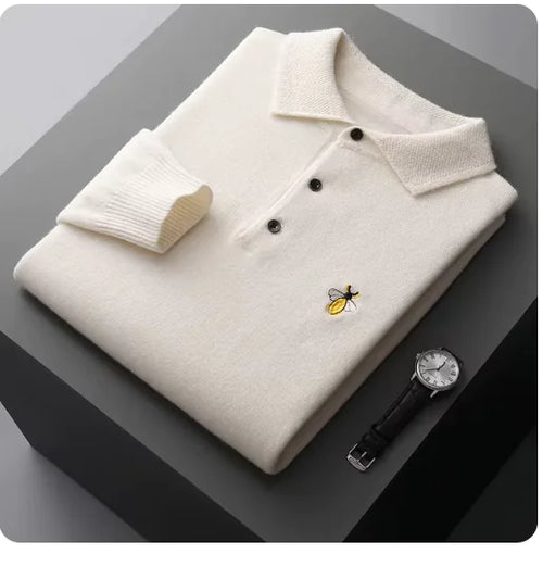 Load image into Gallery viewer, Men&#39;s Solid Color Polo Collar Knitted Cardigan
