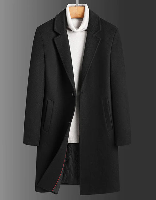 Load image into Gallery viewer, Men&#39;s Slim Fit Wool Trench Coat
