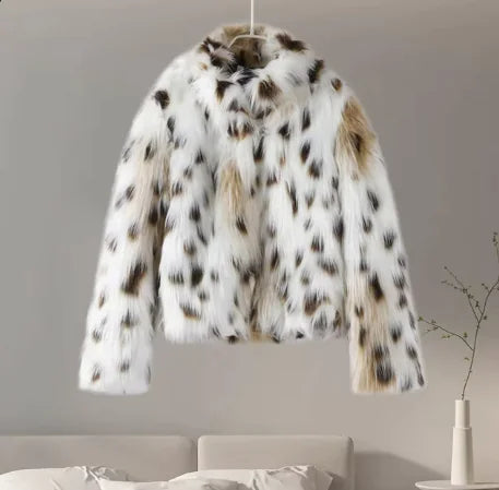 Women's Animal Pattern Baggy Coat