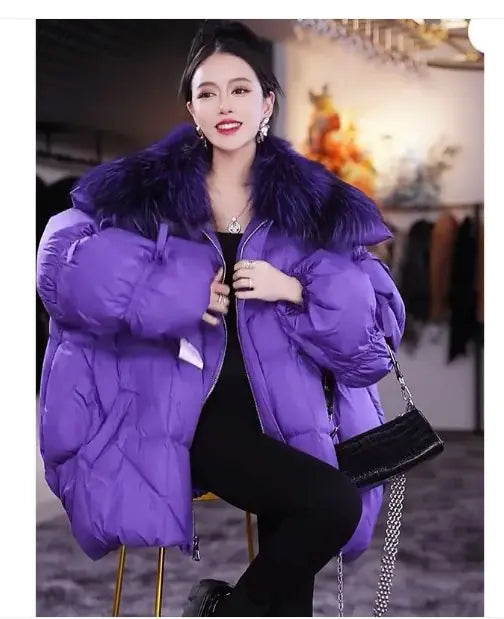 All Matching Fur Collar Jacket for Woman