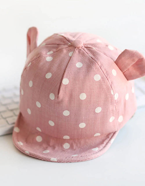 Load image into Gallery viewer, Toddler Sun Hat with Cute Dots
