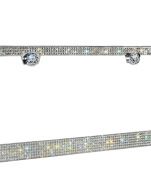 Load image into Gallery viewer, 2PCS Bling License Plate Frame Glitter Crystal Sparkling Rhinestone Diamond Caps
