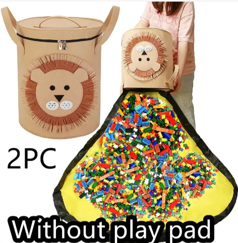 2-in-1 Felt Toy Storage Bag & Play Mat