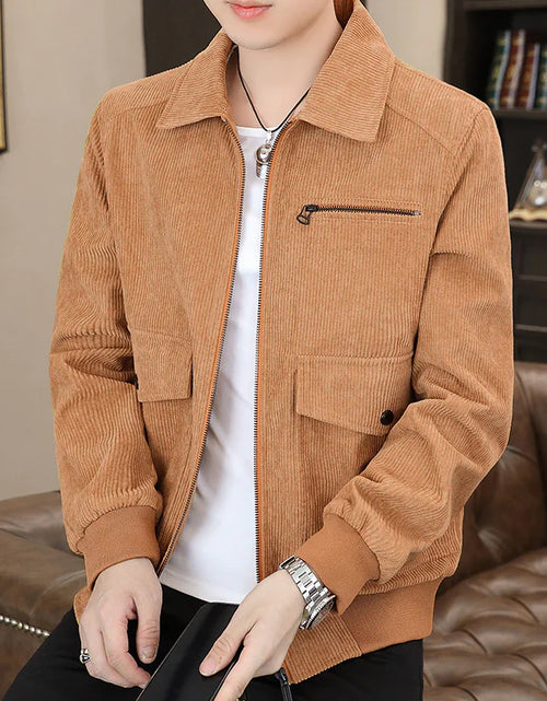 Load image into Gallery viewer, Men&#39;s Double Pocket Corduroy Jacket
