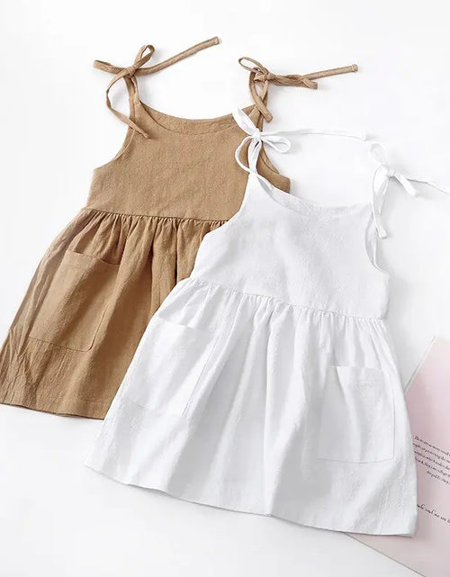 Load image into Gallery viewer, Sleeveless Cotton Toddler Dress
