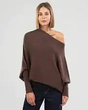 Load image into Gallery viewer, Off Shoulder Draped Jumper
