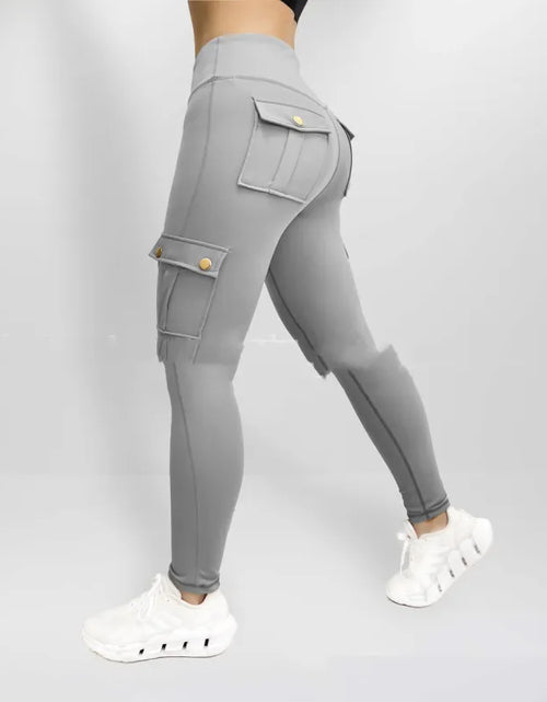 Load image into Gallery viewer, Workwear With Pocket Fitness Pants For Women High Elastic Tight
