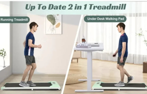 Load image into Gallery viewer, 2-in-1 Under Desk Electric Treadmill 2.5HP with Remote Control &amp; Display for Home, Office, and Gym
