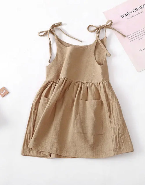 Load image into Gallery viewer, Sleeveless Cotton Toddler Dress
