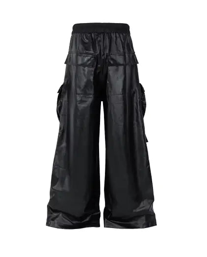 Load image into Gallery viewer, Leather Baggy Cargo Pants
